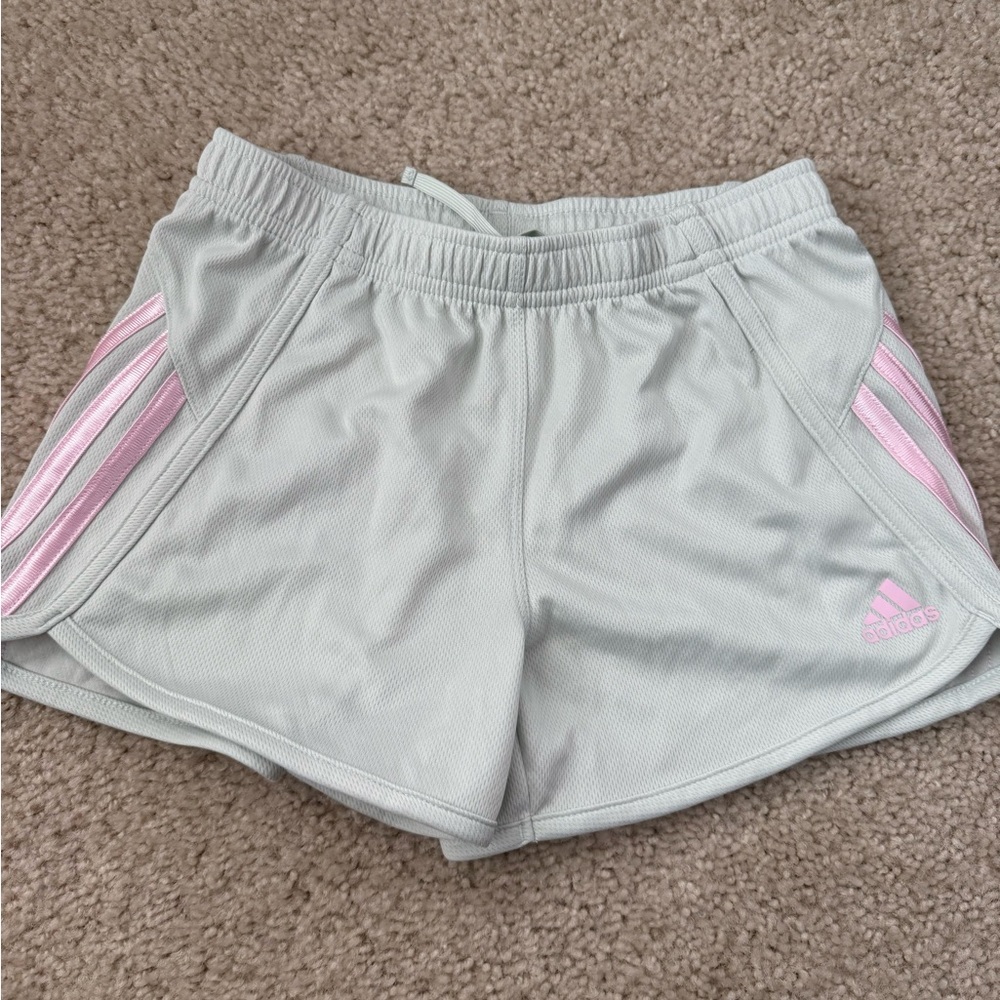 Adidas Gray and Pink Athletic Shorts